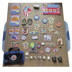 Boy Scouts of America BSA VTG 90s Memorabilia Patches Pins Stickers Yo-Yo 50+